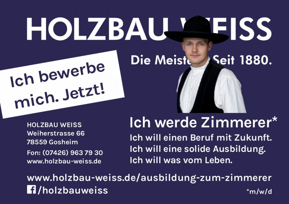 Ausbildung zum Zimmerer*